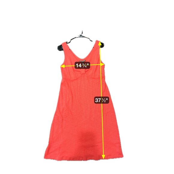 Tommy Bahama Red Cotton Sleeveless Dress Size M Knot Front Casual Sundress - Picture 7 of 9